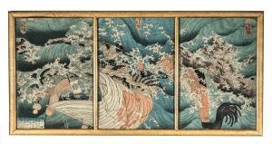 KUNIYOSHI Utagawa 1798-1861,Scène maritime,Morand FR 2016-11-23