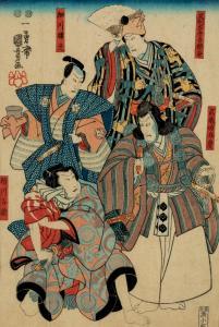 KUNIYOSHI Utagawa 1798-1861,Scena goliardica con Samurai,Cambi IT 2019-05-22