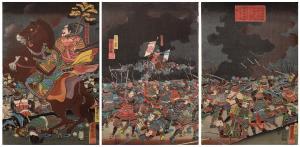 KUNIYOSHI Utagawa 1798-1861,Wojska Takedy Shingena,1855,Rempex PL 2024-04-10