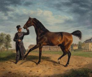 KUNTZ Rudolf 1797-1848,A Horse with his Groom in Fancy Dress,1832,William Doyle US 2018-05-23