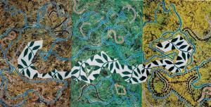 KUPERMINTZ Yoram 1954,Abstract- triptych,Matsa IL 2015-01-20