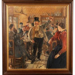 KUPFER johann michael 1859-1917,Musicians at a Vienna inn,Deutsch AT 2021-10-19