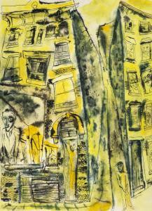KUPFERMAN Lawrence Edward 1909-1982,Tomorrow? (Yellow Street Scene),1946,Hindman US 2023-12-14