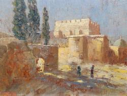 KURCHÉ Michel 1900-1973,Vue de ville syrienne,Saint Germain en Laye encheres-F. Laurent 2019-02-24