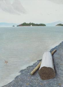 KURELEK William 1927-1977,Looking Toward Vancouver Island From Sechelt,1972,Heffel CA 2024-03-28