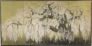 KURIHARA Yukihiko,Spring (4-panel byobu screen),Mainichi Auction JP 2022-11-11