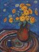 KURILOVITCH Rimma Ivanovna 1927-2003,Still life with marigolds,1960,Sworders GB 2023-12-03