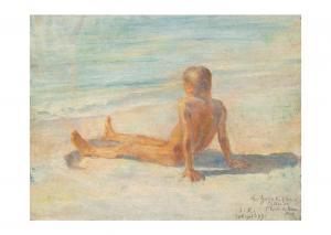 KURODA Seiki 1866-1924,A CHILD ON THE BEACH,1899,Ise Art JP 2022-11-26
