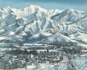 KUROSAWA Nobuo 1930,Snow mountain in Fine Day,Mainichi Auction JP 2023-08-03