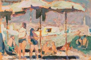 KURPERSHOEK Theo 1914-1998,Beach view,1971,AAG - Art & Antiques Group NL 2017-06-12