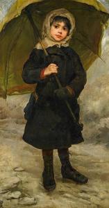 kurtz august 1856-1916,Girl with Umbrella,1906,Van Ham DE 2017-05-19