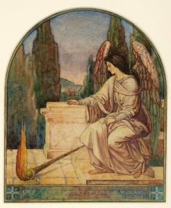 KURTZ Frederick J,ANGEL AND TORCH, signed lower right. Watercolor - ,Sloans & Kenyon 2004-03-20
