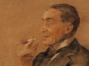 KURTZ 1900-1900,Gentleman Smoking a Cigar,1916,Auctionata DE 2015-08-21