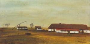 KURUCZ D Istvan 1914-1996,Houses with white walls,1977,Mainichi Auction JP 2022-02-25