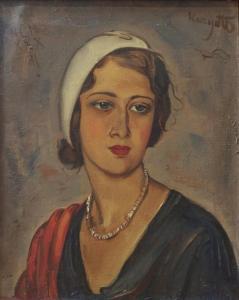 KURYATTO Czeslaw 1903-1951,Portrait de jeune femme,1932,Lombrail - Teucquam FR 2016-06-18