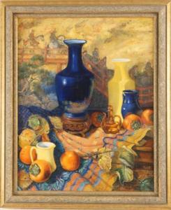 KURZ Glenna 1934-2014,Oriental Motif stillife,California Auctioneers US 2017-01-29