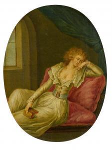 KURZINGER Marianna 1767-1809,Portrait of a Reading Lady,Van Ham DE 2021-11-18