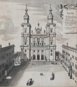 KUSELL Johanna Sibylle,Salzburg - Domplatz mit drei Kutschen,1690,Palais Dorotheum 2014-11-20
