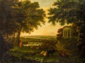 KUSTER Johann Caspar 1747-1818,Berger près de son troupeau,1806,Cornette de Saint Cyr FR 2022-03-24