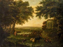 KUSTER Johann Caspar 1747-1818,Berger près de son troupeau,1806,Cornette de Saint Cyr FR 2021-10-15