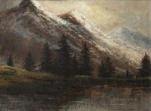 KUSZKA Jeno 1885-1948,Lake in the Mountains,Palais Dorotheum AT 2018-03-10