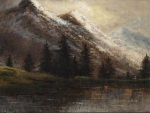 KUSZKA Jeno 1885-1948,Lake in the Mountains,Palais Dorotheum AT 2019-03-09