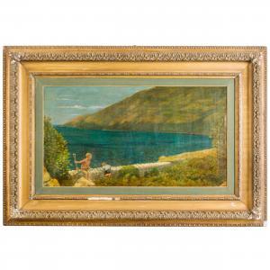 KUWASSEG Charles Euphrasie 1838-1904,Paesaggio marino con bambini,Wannenes Art Auctions 2024-02-06