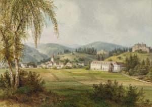 KUWASSEG Karl Josef 1802-1877,9 Watercolours with views of Schloss Premstätt,im Kinsky Auktionshaus 2021-07-06