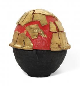Kuwata Takuro 1981,Red black-slipped gold Kairagi Shino egg,2010,Christie's GB 2018-10-02
