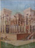KUZMENKO GVOZDEVICH,Vue du palais de Darius Ier,1891,Tajan FR 2011-07-12