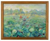 KUZNETSOV Pavel Varfolomeevich 1878-1968,Cabbage Picking,Stockholms Auktionsverket SE 2008-10-02