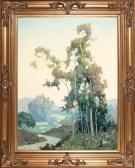 KWOK KEUNG Law 1954,Landscape with Trees,Neal Auction Company US 2021-08-04