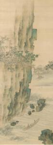 KYOSHO Tachihara 1786-1840,Recluses fishing on a river in autumn,Christie's GB 2004-03-23