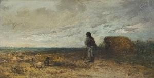 LáSZLó Gyulai 1843-1911,Peasant looking out over the Valley,Shapiro Auctions US 2015-02-28