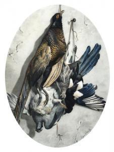 LéGER Cherelle,Still life of game birds and animals,1860,Bloomsbury London GB 2011-03-17