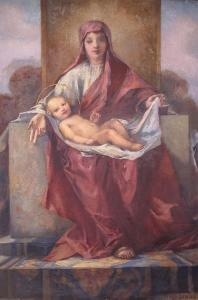 LÖFFLER Hugo 1859-1935,Madonna z Dzieciątkiem,Sopocki Dom Aukcjny PL 2016-10-15