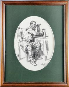 LÖFFLER RADYMNO Leopold 1827-1898,Żołnierz litografia,Rempex PL 2020-04-22