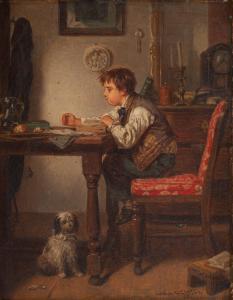LÖFFLER RADYMNO Leopold 1827-1898,Chłopiec łapiący muchę,Desa Unicum PL 2023-06-15
