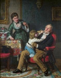 LÖFFLER RADYMNO Leopold 1827-1898,ENFANT TERRIBLE,1871,Agra-Art PL 2019-12-08