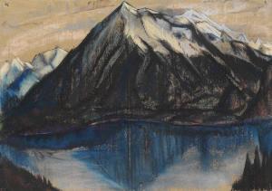LÖWENTHAL Käthe 1877-1942,Bergsee vorschneebedecktem Gebirge,Ketterer DE 2008-12-03