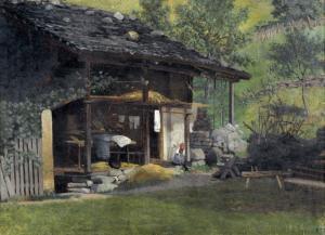 LÜDECKE Albert Bogislav 1834-1910,Mühle bei Meiringen,1859,Dobiaschofsky CH 2012-05-12