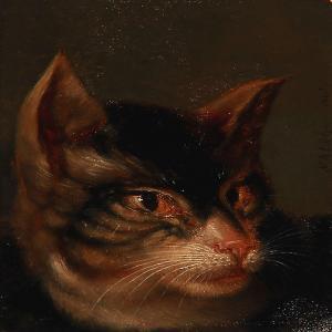 LüTZEN N. A 1828-1890,A cat,1860,Bruun Rasmussen DK 2012-04-30