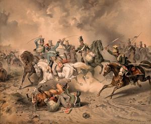 L'ALLEMAND Friedrich,Battle scene from the War of Independence,1853,Nagyhazi galeria 2020-12-01