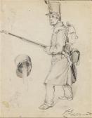 L'ALLEMAND Friedrich 1812-1866,Study of a soldiers,Palais Dorotheum AT 2015-09-30
