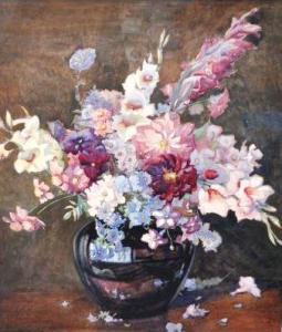 L'AVANCE Gwendolin 1882-1960,Floral Still Life with Gladioli,Theodore Bruce AU 2017-07-16