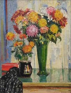 L'EPLATTENIER Charles 1874-1946,Fleurs d'automne,1944,Beurret Bailly Widmer Auctions CH 2024-03-20