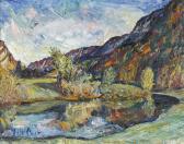 L'EPLATTENIER Charles 1874-1946,L'Arcuse sur Noiraigue,1930,Dobiaschofsky CH 2012-05-09