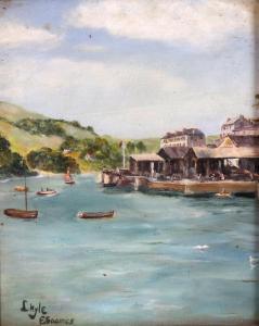 L Kyle & E Soames,Dinghies by an estuary quay,20th Century,Bellmans Fine Art Auctioneers 2018-02-14