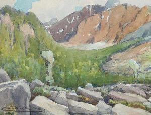 L UDOVIT Csordak 1864-1937,A Mountain Landscape,Palais Dorotheum AT 2009-11-28