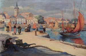 LA BANY Maurice 1800-1900,Le port de Concarneau,Millon & Associés FR 2018-12-11
